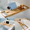 Extendable Bathroom Shelf Bathtub Tray Shower Caddy Bamboo Bath Tub Rack Towel Wine Book Holder Storage Organization Accessories