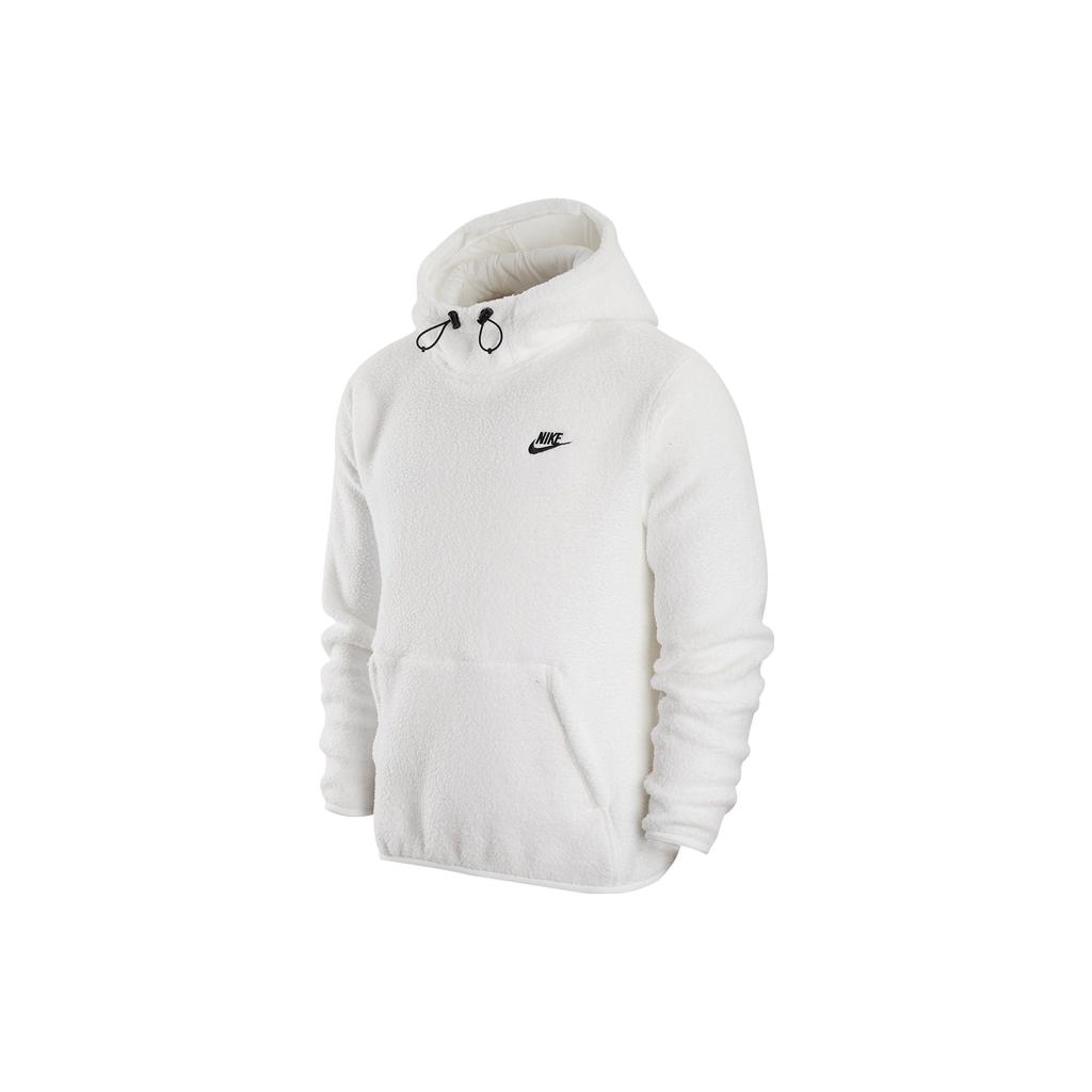 Nike Sport Essentials+ Флисовый пуловер с вышитым логотипом, мужская толстовка с капюшоном белого цвета DV8155-100