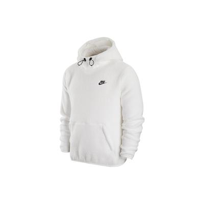 Nike Sport Essentials+ Флисовый пуловер с вышитым логотипом, мужская толстовка с капюшоном белого цвета DV8155-100