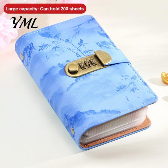 Expense Tracker with Envelopes Cash Budget Binder Password Lock, 200 Transparent Money Envelope Saving Pockets, PU Leather Personal Finance