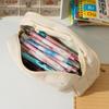 Pencil Pouch Stationery Pen Case Solid Color Pen Storage Bag Large Capacity Pencil Case  Girls