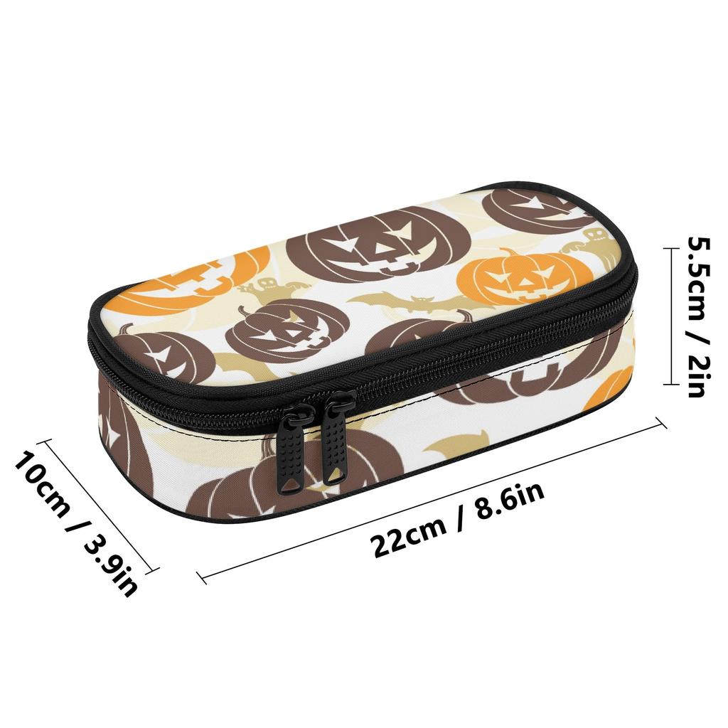 Pen Case Compact Shape Durable 300D Polyester Zipper Closure with Main Compartment Mesh Pocket and Pen Slots for Boys Girls