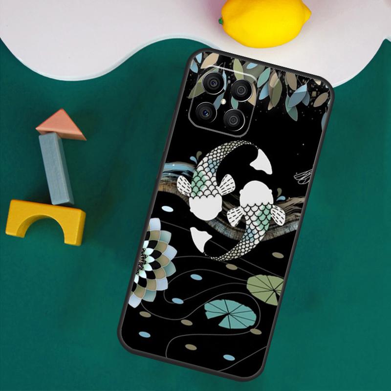 Чехол-рыбка Кои Инь-Ян для Honor Magic 7 5 6 Lite Honor 200 Pro 50 70 90 Lite X9a X8a X8 X9 X8b X9c X9b