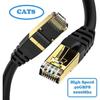 IBRA CAT8 Ethernet Gigabit LAN Câble Réseau (RJ45) SSTP 40Gbps 2000Mhz - Rond Noir 3M - 3M-CAT8-Black