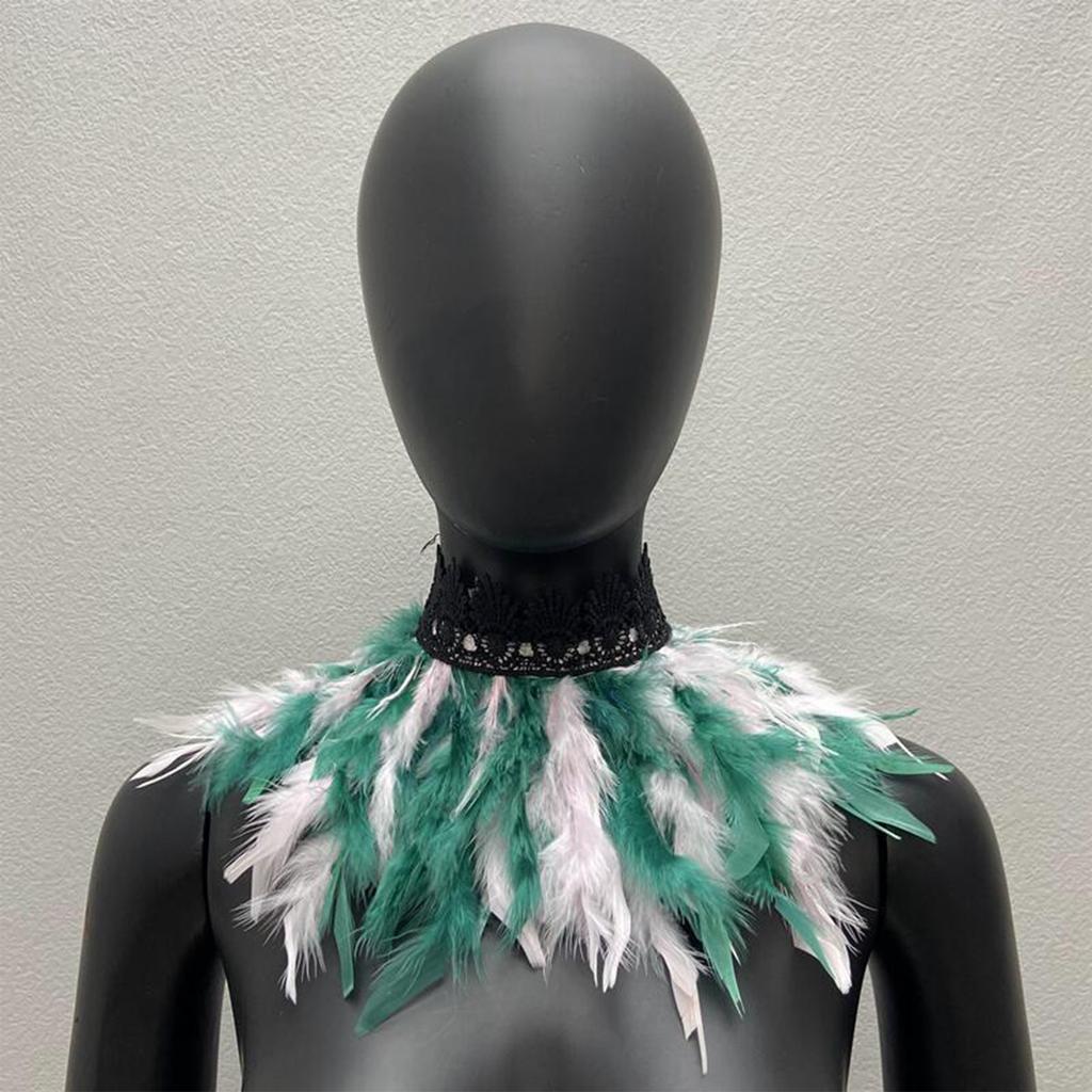 Готический Шарф с Перьями Сценический Макияж Карнавальный Костюм Аксессуары