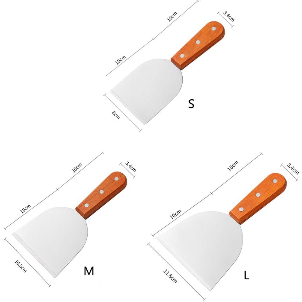 Stainless Steel Steak Spatula Rust-proof Pancake Turner BBQ Utensils Barbecue Shovel Teppanyaki