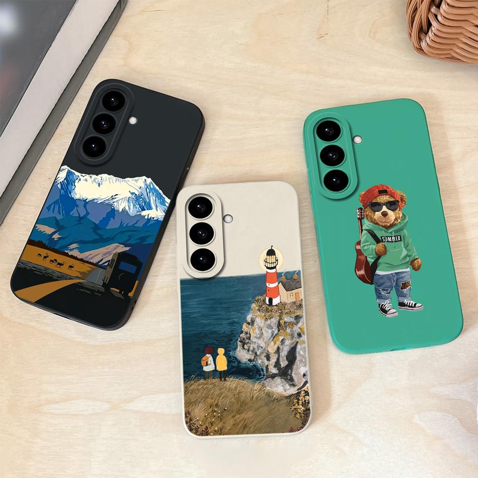 For Samsung S26 Ultra Phone Case For Galaxy S26 Plus Cute Astronaut Liquid Silicone Full Coverage Anti Drop Soft Durable Bumper