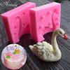Silicone Mold Beautiful 3D Swan Fondant Candle Tool Chocolate Cake Mould Baking Decorating Tools