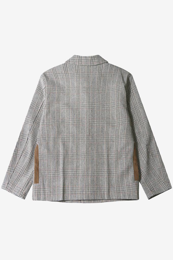 LE MONT ST MICHEL Vigogne-Checked Jacket_Brown