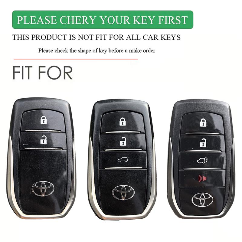 Кожаный чехол-футляр для автомобильного ключа для 2023 2024 Toyota Tacoma Fortuner Corolla Venza Grand Highlander RAV4 XSE Prime Land Cruiser Hilux