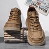 Fashion Hand-stitching Leather Men Boots Comfortable Ankle Boots For Men Casual Leather Shoes