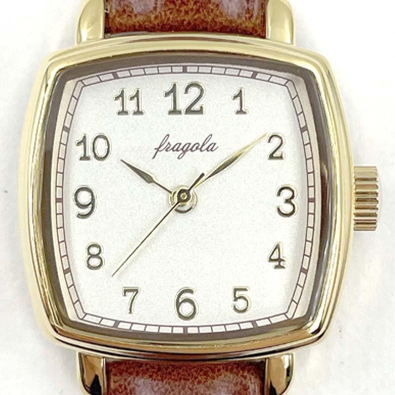 [Подписаться] Женские часы Fragola Classic Square N05423A-1 DBR Коричневые