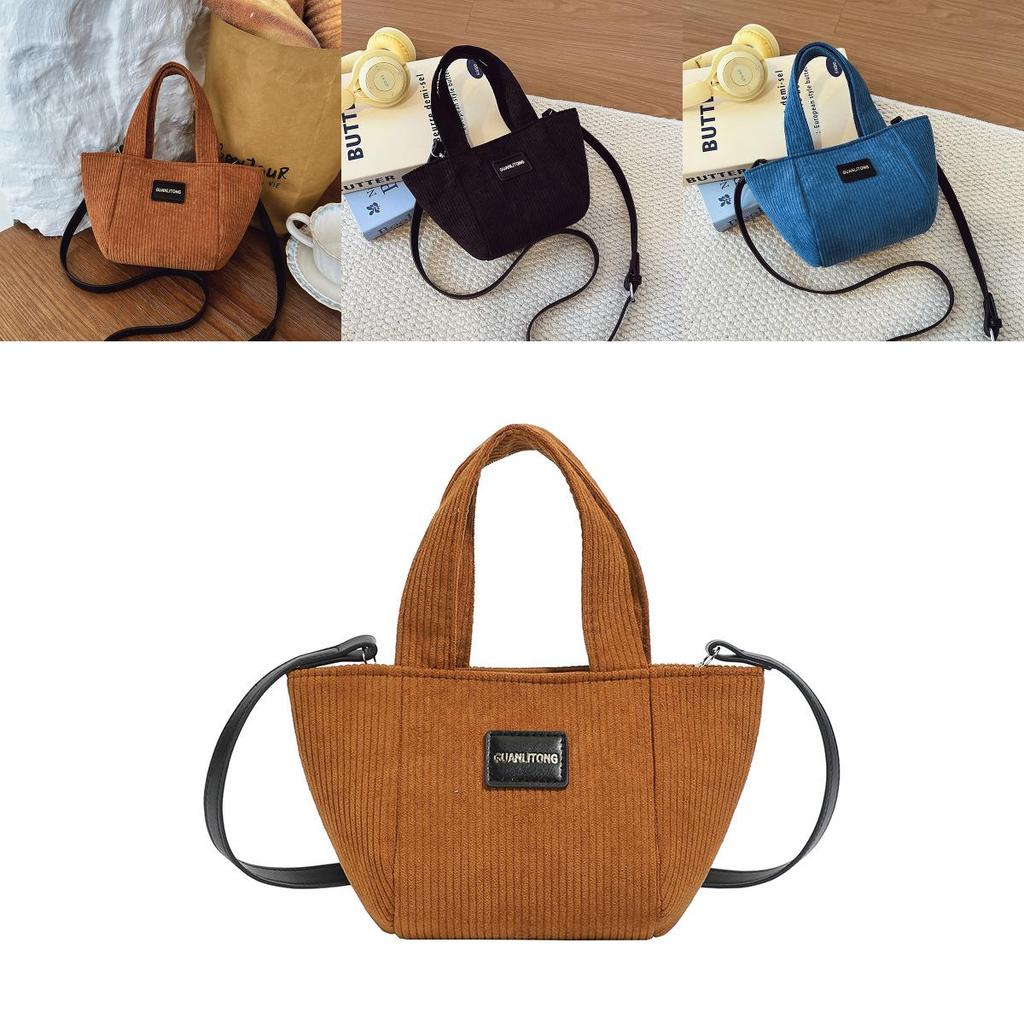 Small Canvas Bucket Purse For Women With Internal Pouch And Single Strap For Casual Wear