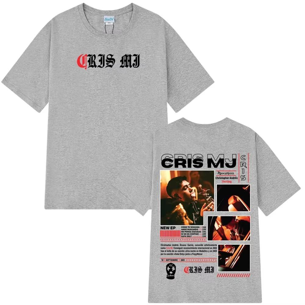 Unisex Women Fashion T-shirt Rapper CRIS MJ Album Tour 2026 Graphics T Shirt Summer Short-sleeved Cotton Hip-hop Punk T-shirts