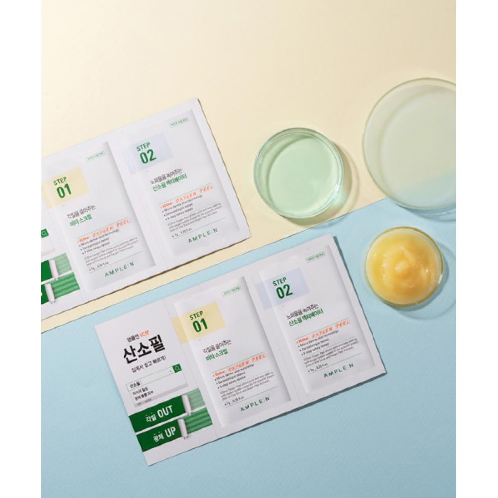 Ампула Amplen Acne Shot 30 мл + Кислородный пилинг Vc Shot 3 листа