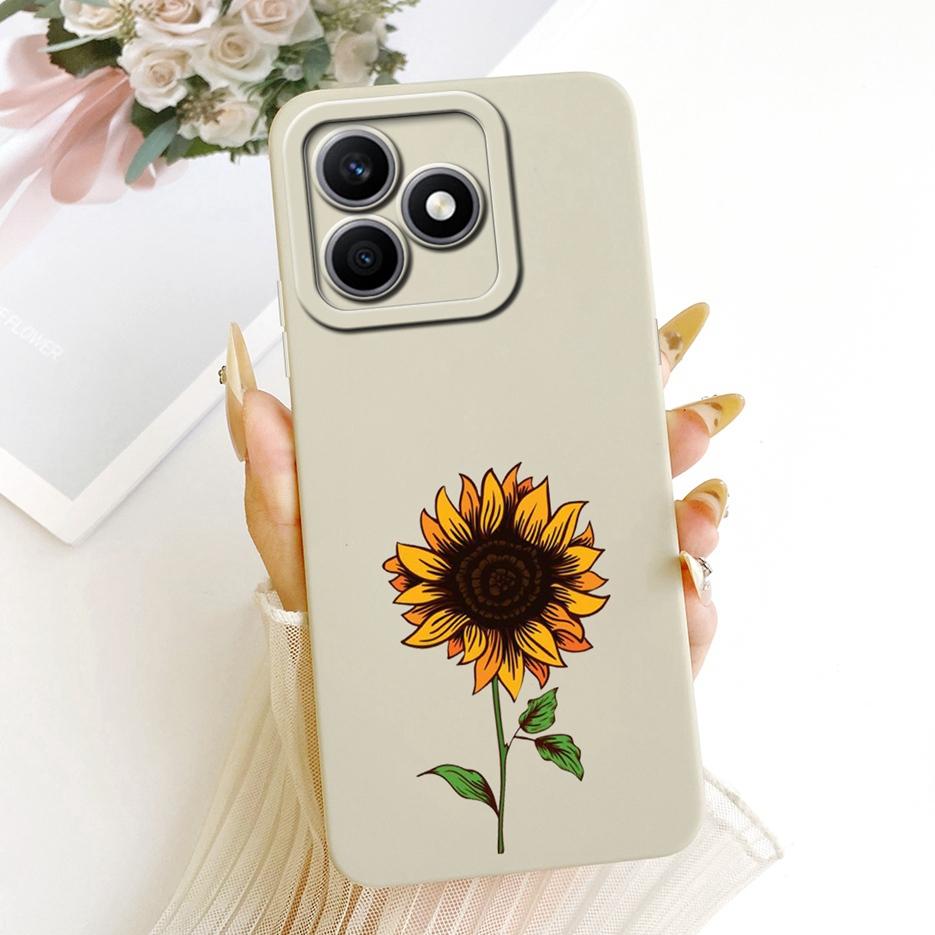 Чехол для Honor X8d 4G Красивая Девушка Подсолнухи Расписная Крышка Ударопрочный Мягкий ТПУ Чехол для Телефона Для Honor X8d X 8d HonorX8d Funda Сумки