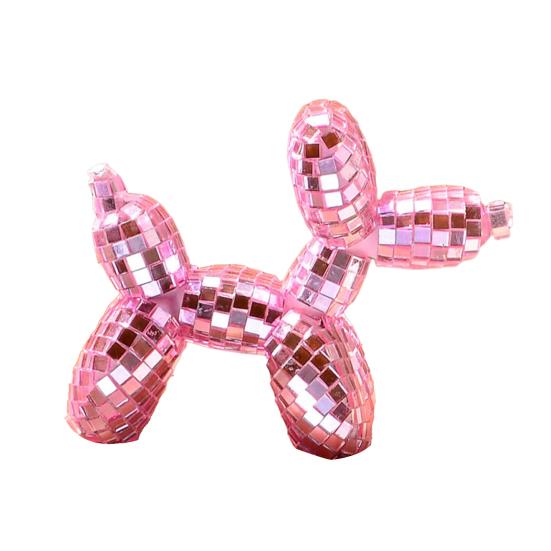 Елочное украшение Disco Dog, Максималистская статуэтка собаки-шарика для мамы и папы собак, Эстетичный декор в виде диско-шара, Преппи-декор для квартиры, Милый декор для комнаты и