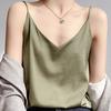IHUASU Женский летний жилет-камисоль с узким верхом, с красивой спинкой, с внутренней стороны, большой размер, с V-образным вырезом, атласный жилет-камисоль