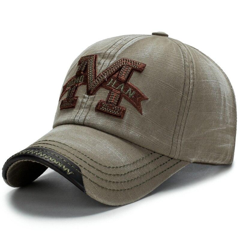 Snapback Cap Washed Hat Men's Leisure Old Baseball Cap Outdoor Embroidery Sunshade Hat Dad Hats for Men