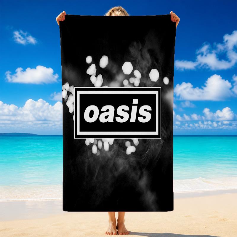 Oasis Print Microfiber Beach Towel Sand?Resistant Lightweight Towel For Swimming Outdoor Travel Use