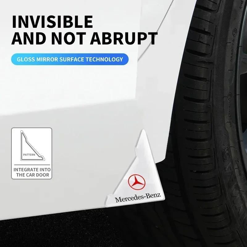 DQQ3 2Pcs Transparent Car Door Corner Cover Anti-Scratch Protection Sticker For Mercedes Benz A B C E M G S Class Exclusive AMG W108