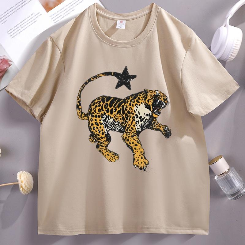 Vintage Graphic Tee Animal Print Y2K Streetwear men women t shirt cotton short sleeve Comfort s