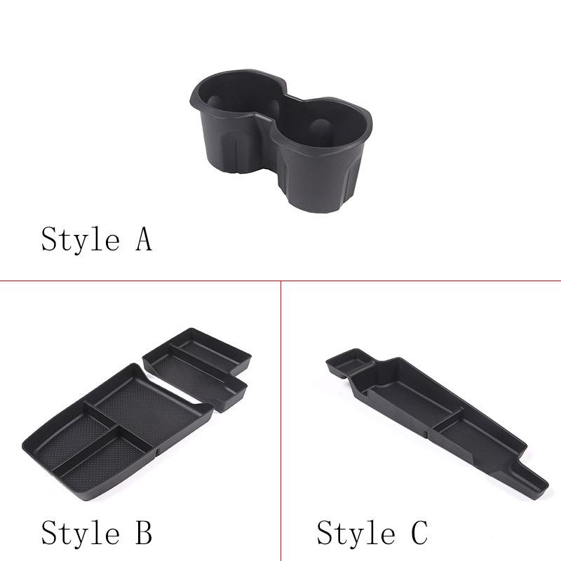 For BMW X1 U11 -2024 TPE Black Car Center Console Water Cup Holder Storage Box Car Interior Accessories