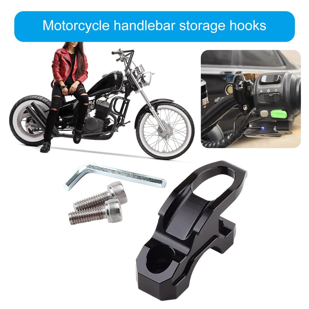 Крючок для ручки мотоцикла Легкая установка и не скользит Крючок для хранения на руле скутера Сверхпрочная вешалка для хранения Путешествия