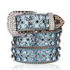 Y2K Rhinestone Belts PU Leather Women Waistband Personality Rivet Belt  Decorative Jeans