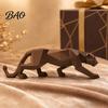 Прочная матовая статуэтка леопарда, 3D-печатная фигурка гепарда, компактная геометрическая граненная скульптура, фигурка животного в минималистичном стиле для декора дома и офиса