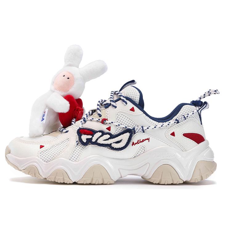 ANDONGNIBUERTU x FILA Совместное издание, Кроссовки-лапки Кошки Низкие Массивные Кроссовки Женские Красный Белый Подарочный Набор F12W332122FSB