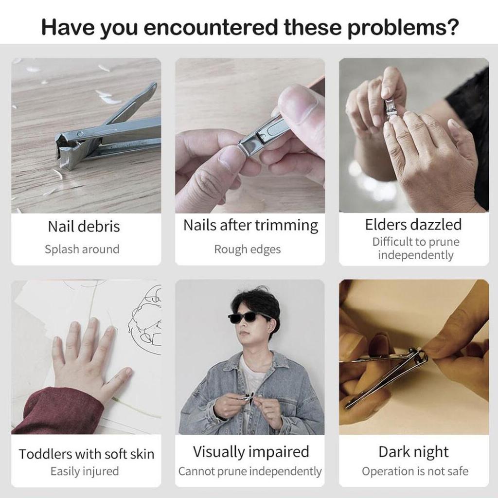 Xiaomi Seemagic электрические автоматические кусачки для ногтей с легким триммером, маникюрные ножницы для ухода за детьми и взрослыми, инструменты для тела