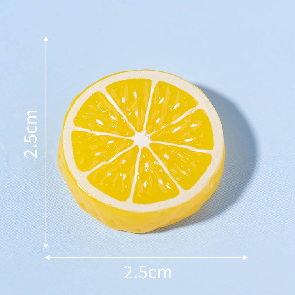 Микропейзаж Моделирование еды Игрушка Фруктовый ломтик Смоляное украшение Материал для поделок Чехол для мобильного телефона Заколка для волос Аксессуар Наклейка на холодильник