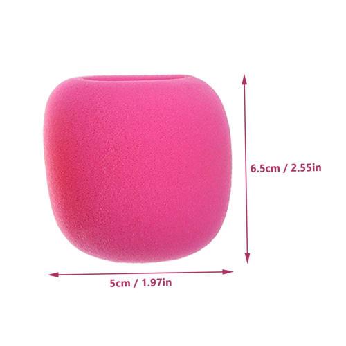 ERINGOGO 5-Piece Microphone Sponge Cover with Windproof Protection, Pink, for Conference Rooms