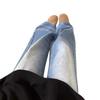 2025 American Style High-Waisted Medium Blue Wide-Leg Jeans - Women's Summer Slimming, Hip-Lifting & Flaw-Hiding.
