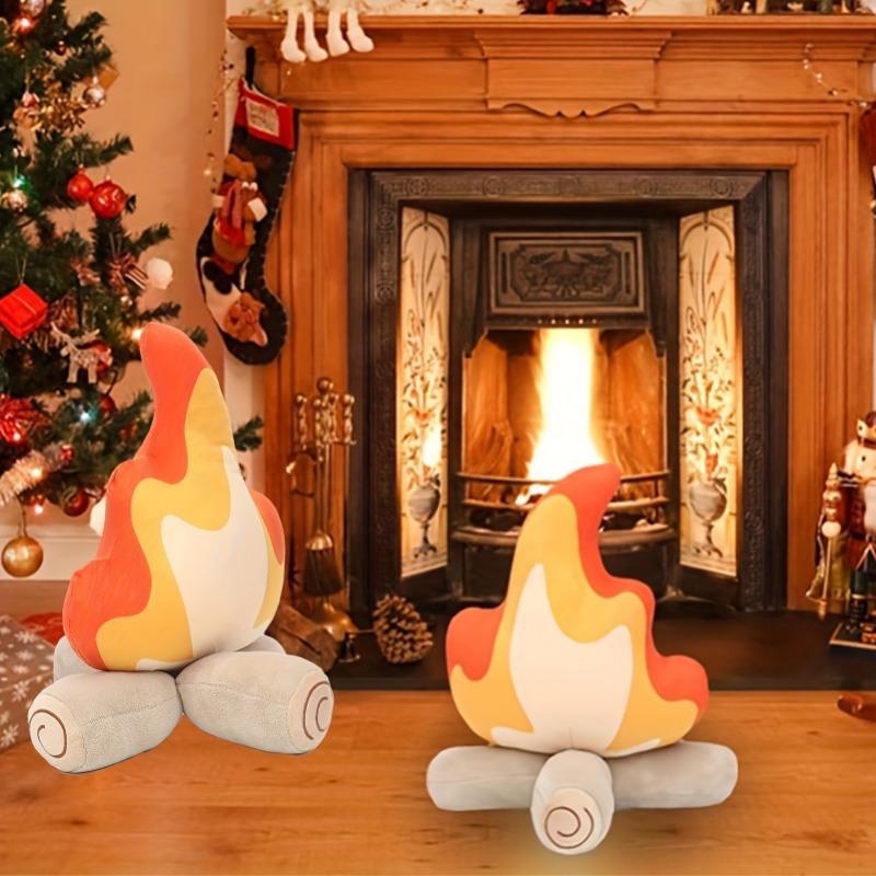 30cm simulated campfire plush toy, soft fabric. Cute decor and holiday gift for home & camping.