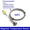 Strong Magnetic Adsorption Thermocouple Temperature Sensor 0-450 Degree  K type Plug with Stainless Steel Shielded Wire