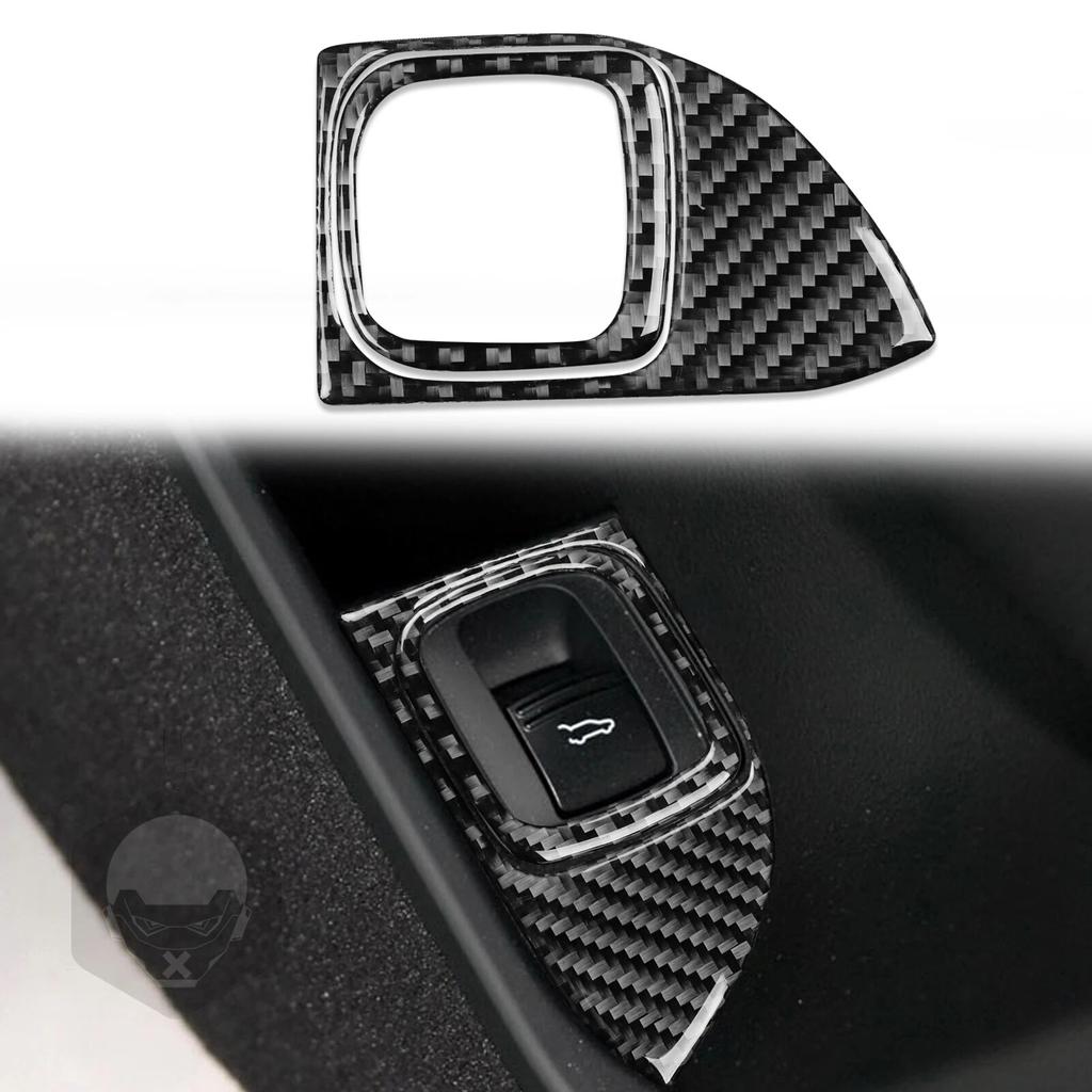 For Porsche Cayenn S GTS Turbo 2003-2010 Accessorie Carbon Fiber Interior Trunk Switch Trim Sticker Car Decoration