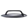 Bestco Frying Pan Glass Lid with Stand, M, Fits 24cm, 26cm, and 28cm Pans, ND-8322, Black