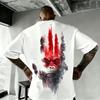 New 2026 American Retro Cotton ShortSleeved TShirt With Godzilla Print Suitable For Both Unisex And Unisex Casual Street Style