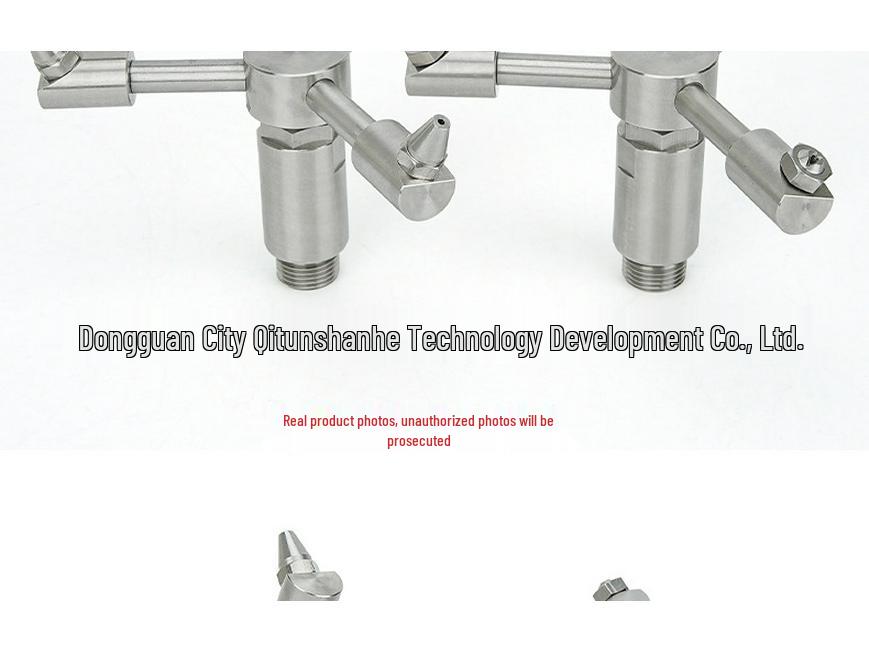 Three-Head Rotating Spray Nozzle for Fan-Shaped Bottle and Can Cleaning with Extension Rod for Food Can Rinsing and Car Wash.