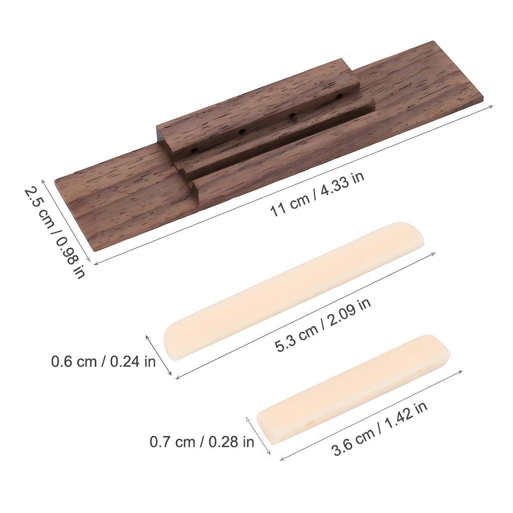 DIY Cookie Box Ukulele Neck Kit Cigar Box Ukulele Neck + Strings + Tuning Pegs + Bridge