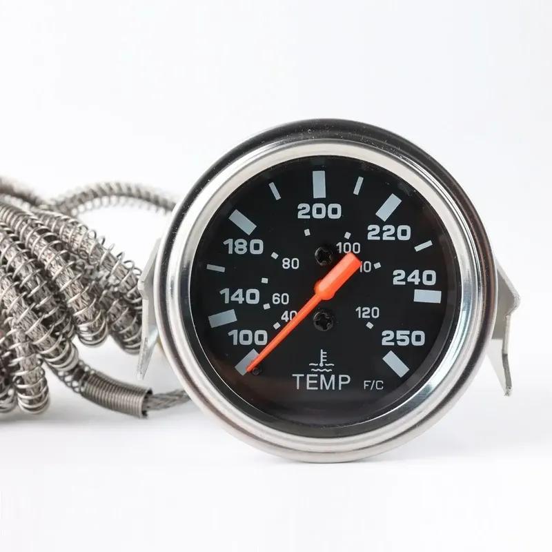 Mechanical Water Temperature Gauge (12V, 2"/52MM) - 40-120℃/100-250℉, Comes with NPT 1/2 Sensor
