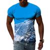 Summer Alpine Lake Graphic T Shirts Men Fashion Landscape 3D Printed Tees Hip Hop Street Style Casual Daily O-neck Short Sleeves