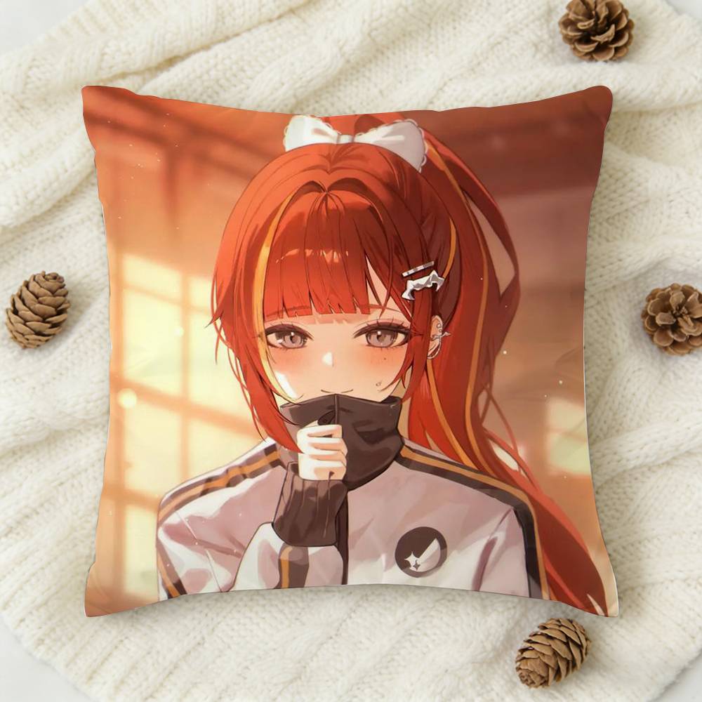 A-Akane Lize Singer Double-Sided Printed Square Decorative Cushion Cover For Sofa Living Room Home Decor
