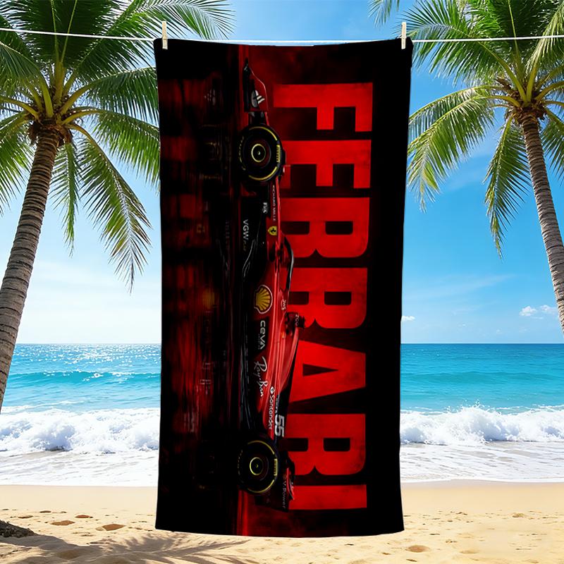 1 шт. Пляжное полотенце Ferrari Precision Быстросохнущее Многоцелевое Для пляжа Бассейна Спортзала Йоги Дома Путешествий Рождественский Хэллоуин Рождественский Подарок S1632