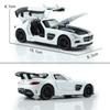 Mercedes Benz SLS AMG Supercar Simulation Diecast & Toy Vehicles Sounds & Light Pull Back Car 1:32 Alloy Collection Model