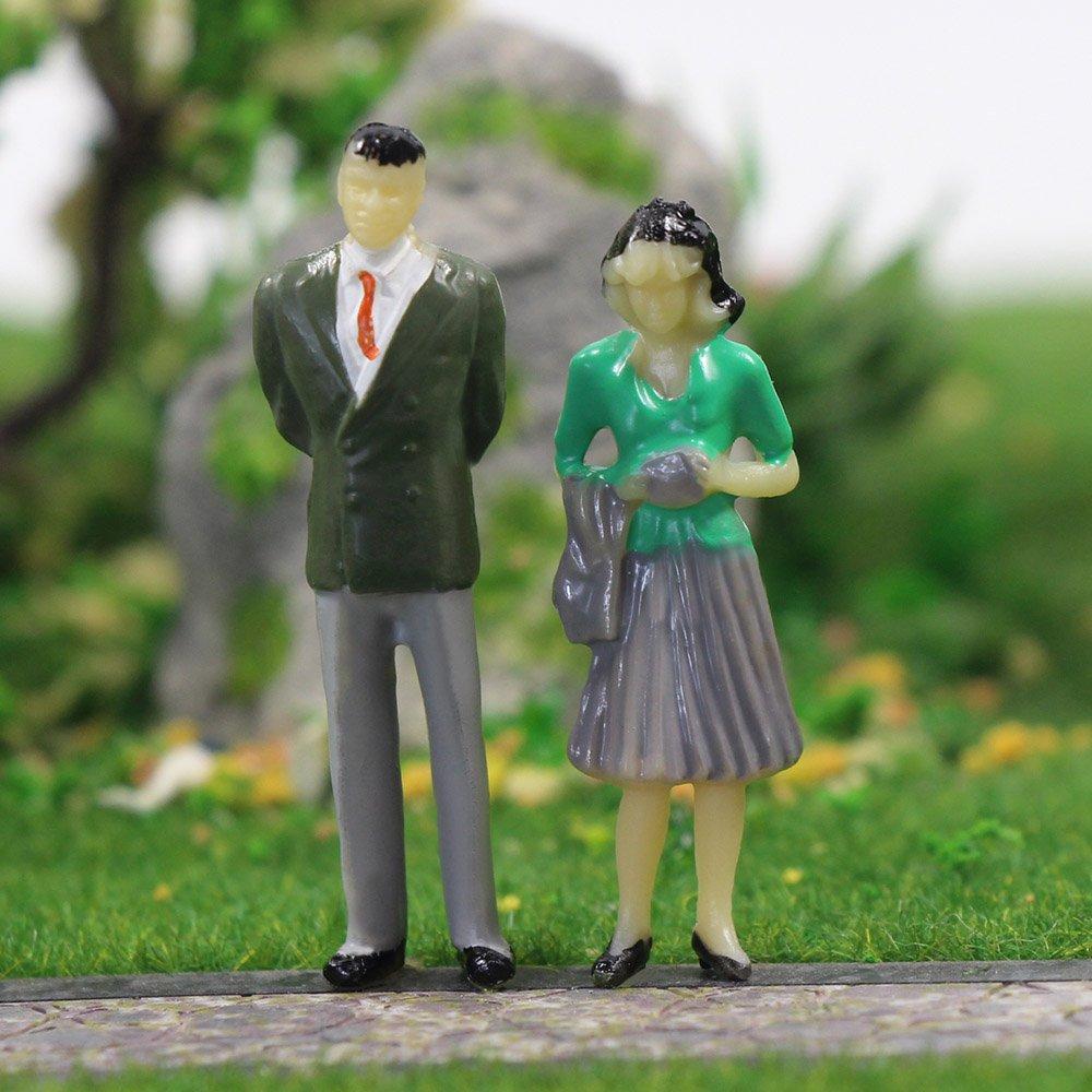 Коллекция декораций Кукла-человек Фигурка художника 35 мм 50 штук Миниатюрный садовый декор Модель железной дороги Модель здания Диорама Образовательная