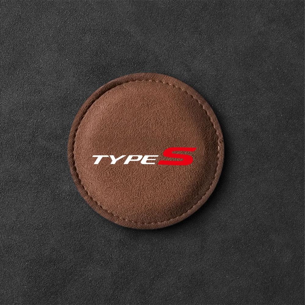 2Pcs Non-slip Car Water Cup Pad Fur Drink Coaster Holder For Honda Mugen Power Civic Accord Odyssey BBJ Jazz CRV Spirior Accessories