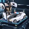 Трансформирующаяся игрушечная машинка ударопрочная двойная инерция прочная долговечная игрушка-робот-машинка для детей мальчиков белая